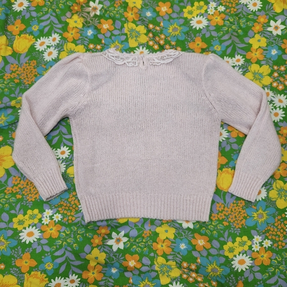 Dana Ashley Vintage 80s Light Pink Knit Sweater - Picture 5 of 7